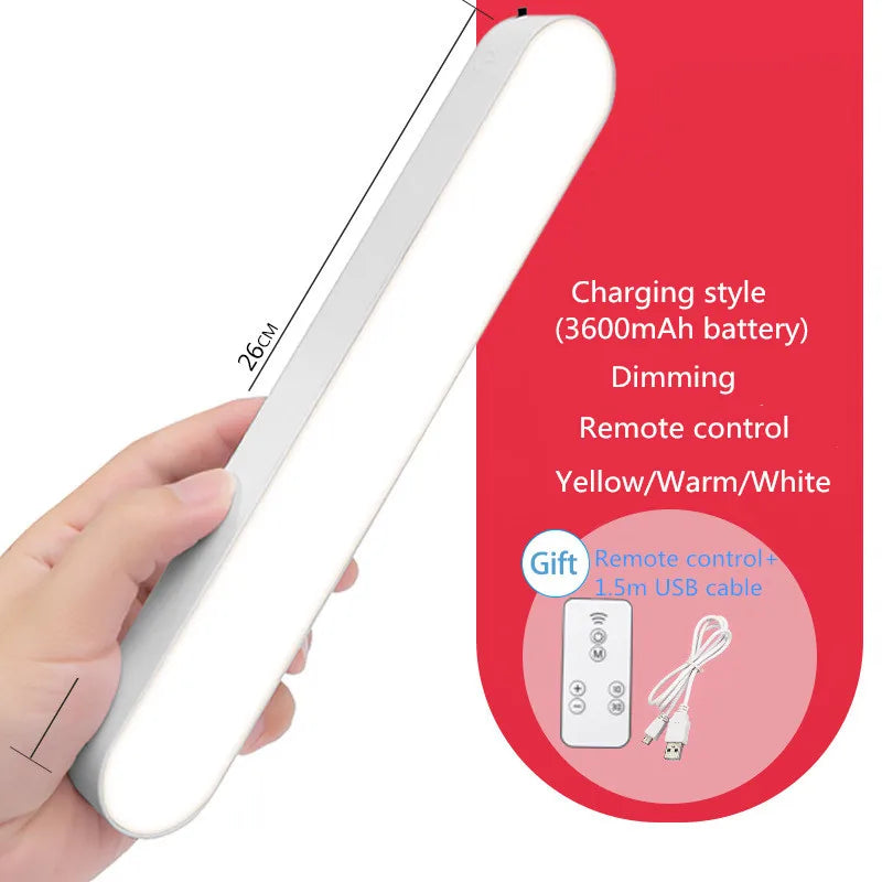 lampe led rechargeable aimantée moderne table blanc sans ombre usb led