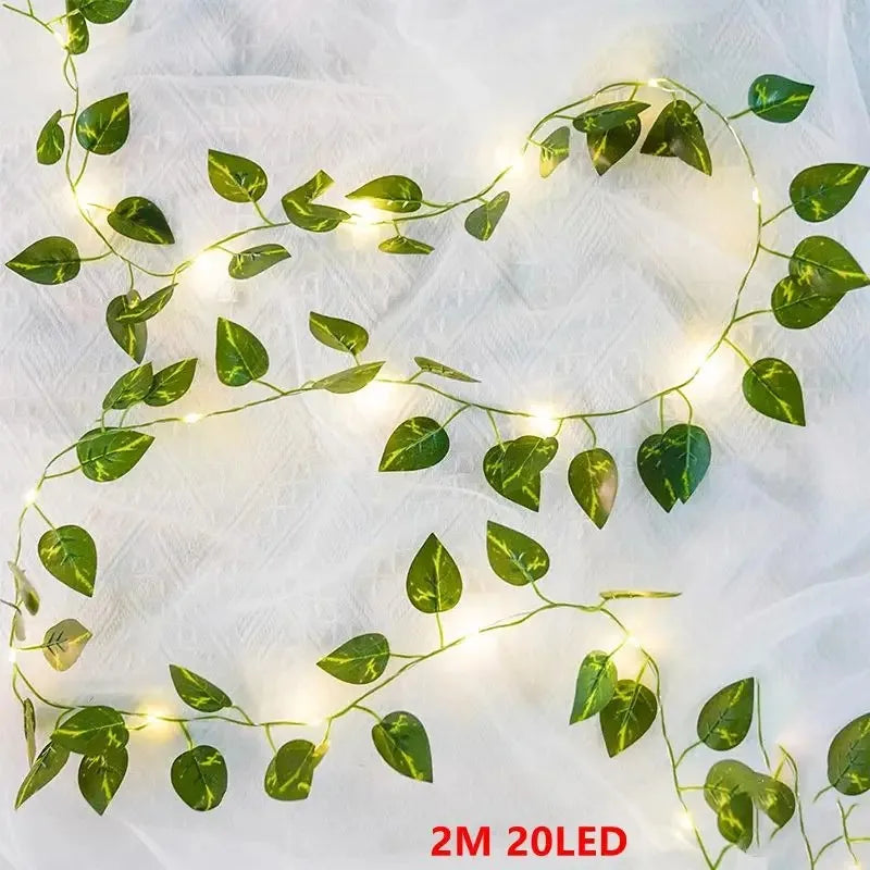 guirlande led lierre artificielle verte extérieure moderne décoration maison fêteSuspensionclair
