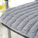 coussin chaise moelleux velours beige rose gris motifs rayés moderne amovible lavable