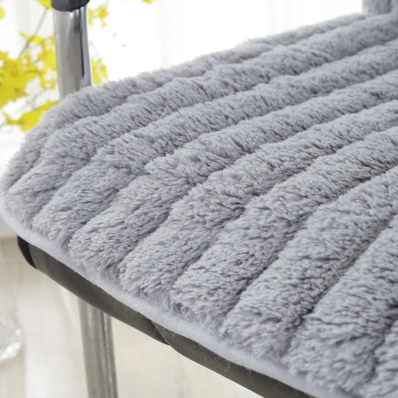 coussin chaise moelleux velours beige rose gris motifs rayés moderne amovible lavable