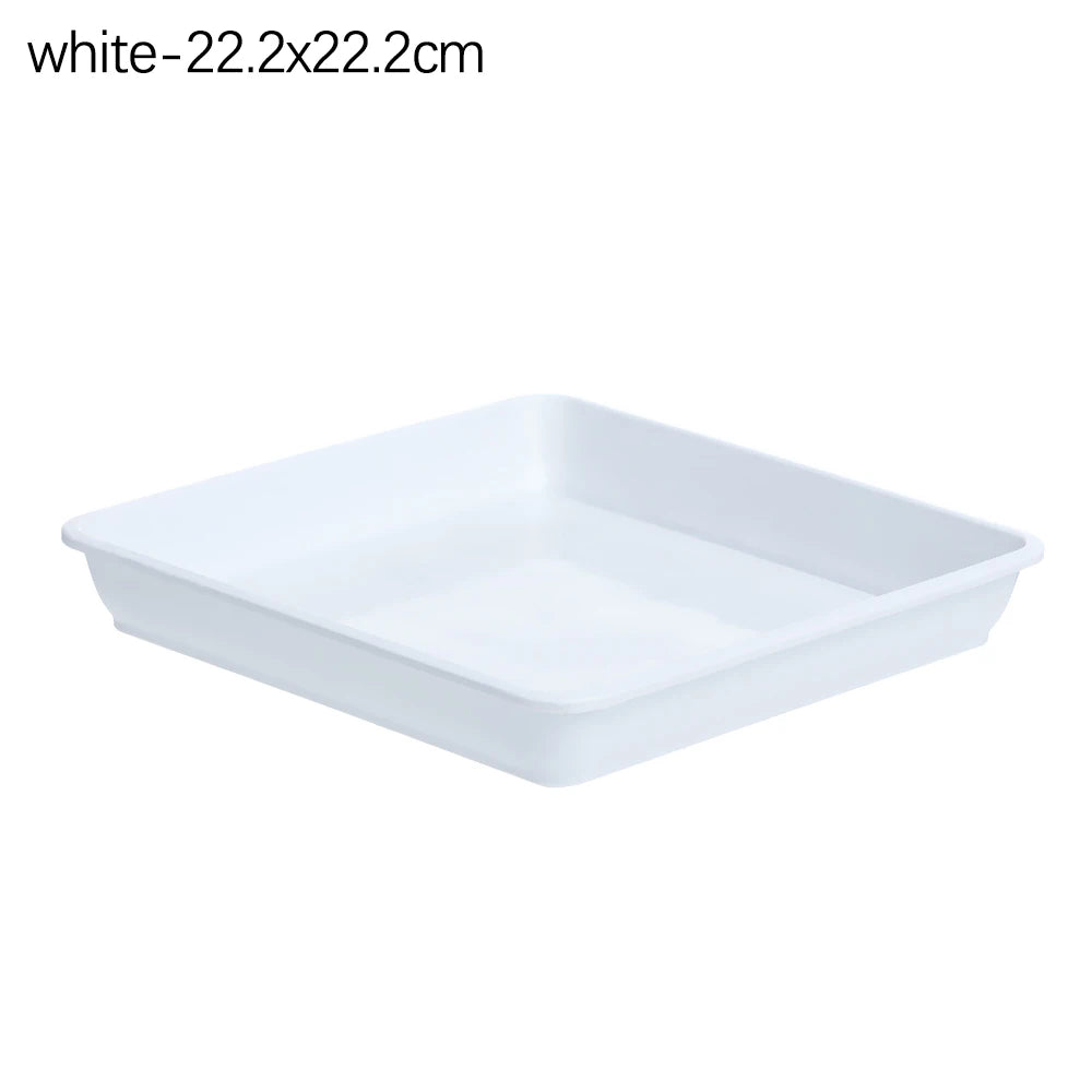 assiettes carrées modernes plastique opaque rouge noir blanc 12x12cm 15x15cm 18x18cm 22x22cm 25x25cm 30x30cm