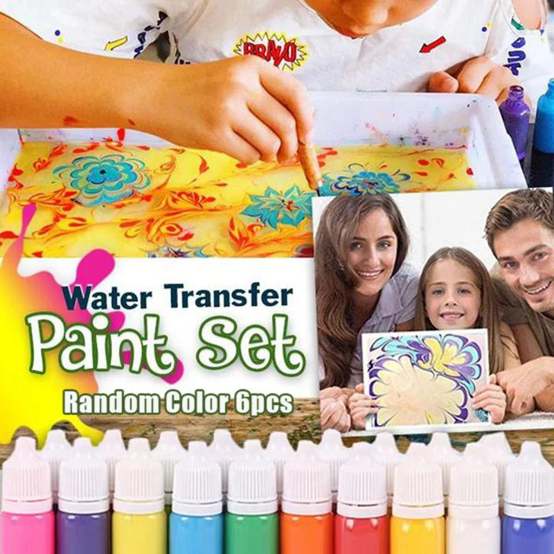 peinture transfert eau fleurs colorées moderne bouteilles papier motifs violet bleu vert rouge orange