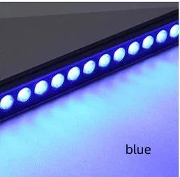éclairage mural led gris métallique ip65 12w dmx rgb moderne clips fixation
