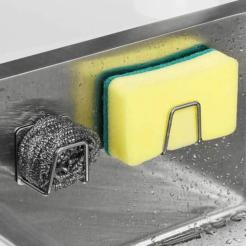 porte savon balai adhésif moderne acier inoxydable vert jaune grisrugose brillante pratique cuisine