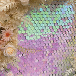 panneau décoration murale hexagonal sequins brillant fond fête mariage anniversaire baby shower décor moderne