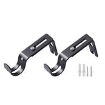 supports rideau tringle fer vis mural noir argenté blanc moderne minimaliste