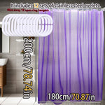 rideau douche violet rayures horizontales moderne inox suspension large choix dimensions