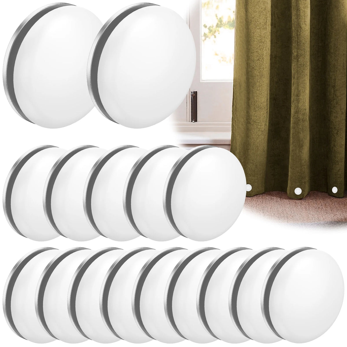 aimants magnétiques fenetre blanc gris moderne réutilisables robustes pack 12pcs 16pcs