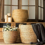 paniers tissés fibres naturelles rustique boho chic rangement stockage mini small medium large