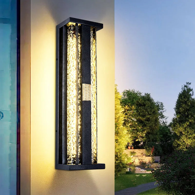 applique murale contemporaine acier inoxydable led éclairage extérieur waterproof noir okolets