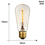 ampoules filament spirales dorées transparentes vintage rétro boîtes emballage doublons tringles salon