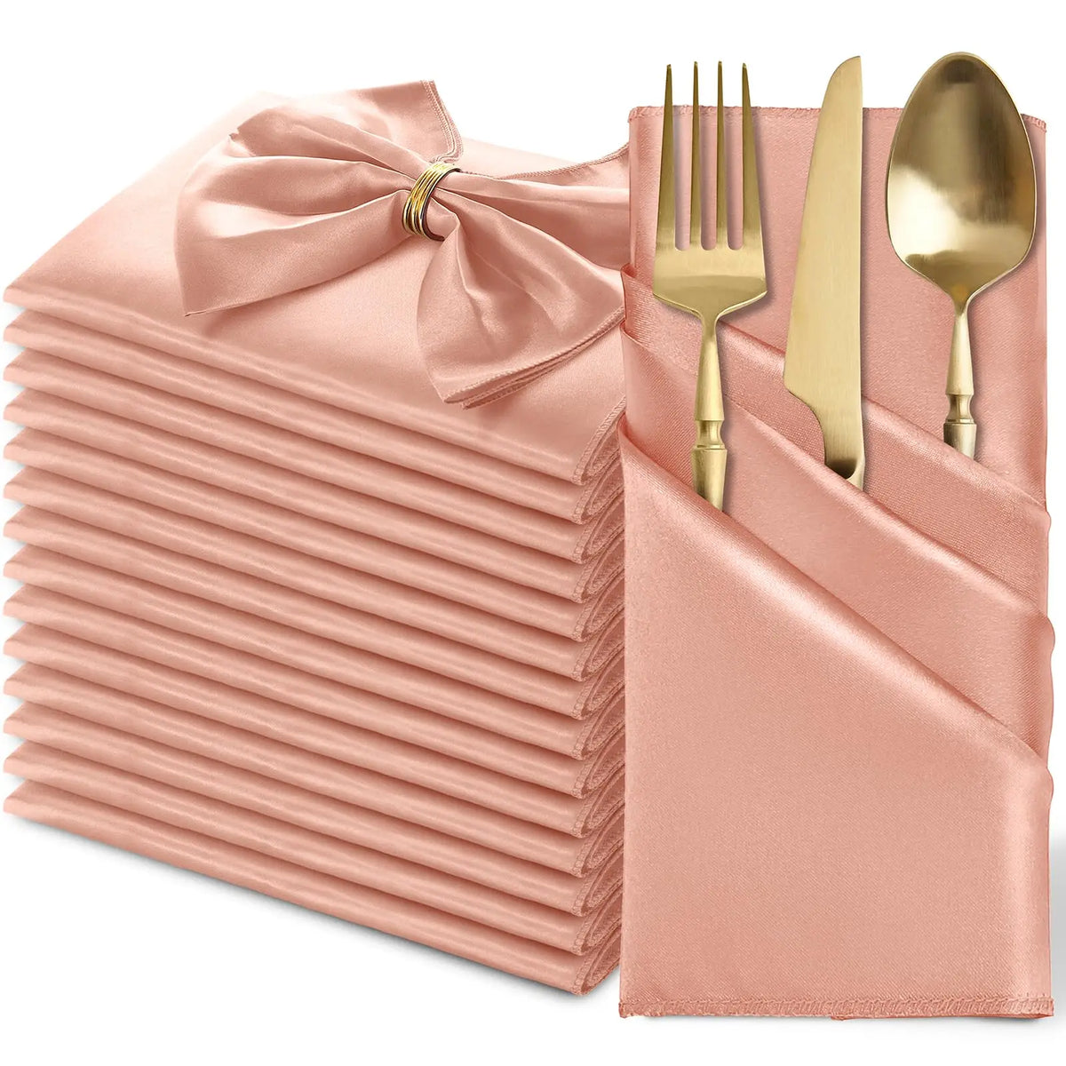 serviettes table satin rouge modernes 12 pièces cuisine mariage fêtes