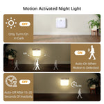 lampe nuit blanche moderne détecteur mouvement rechargeable modes lumière auto éteignante