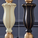 lampe table classique vintage abat jour tissu floral brodé couleur or bleu turquoise beige