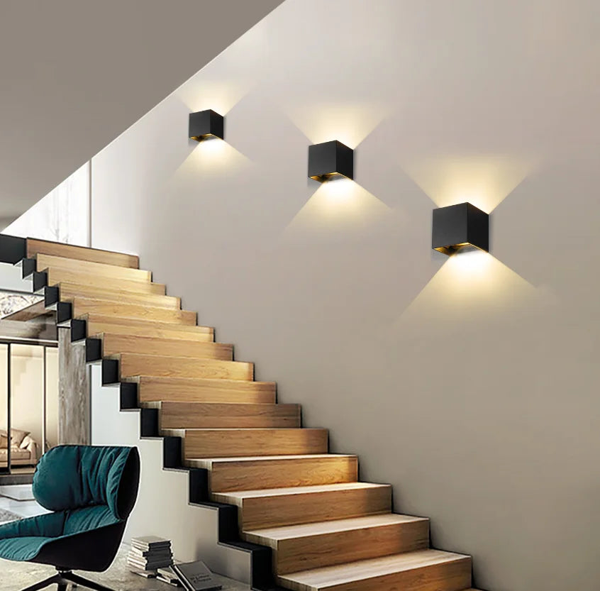 applique murale led moderne noire 12w minimaliste facile chambre salon