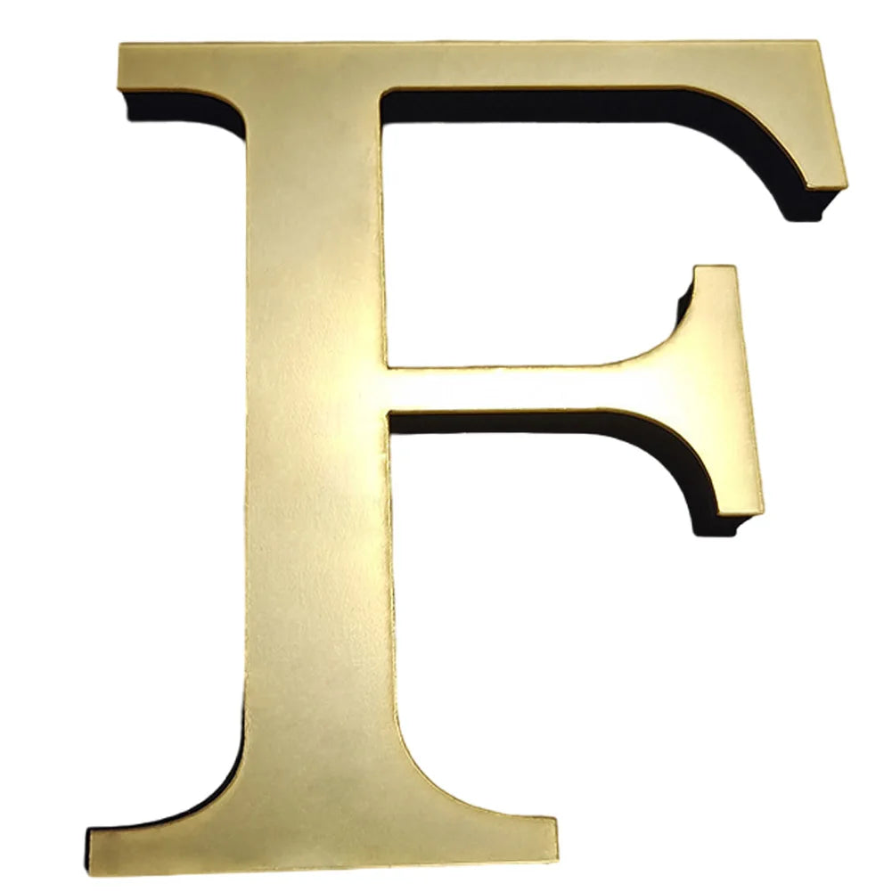 lettres murales or brillantes classiques adhésives alphabet anglais diy stickers decoration maison 10cm