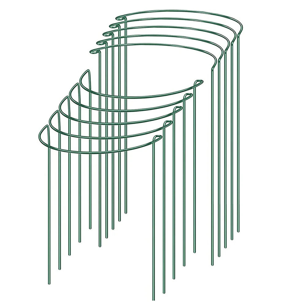 Support plante métal vert structure simple moderne jardin pot fleur