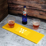 tapis bar personnalisable résine texturée noir moderne sous verre maison barman cadeau adulte