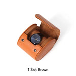 boîtes montres cuir marron noir velours classique rangement montres portable fashion casual étui
