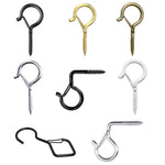 boucles suspension vis fixations noires blanches dorées argentées modernes fonctionnelles
