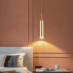 lumière suspendue led moderne minimaliste or blanc gris chambre salonhôtel