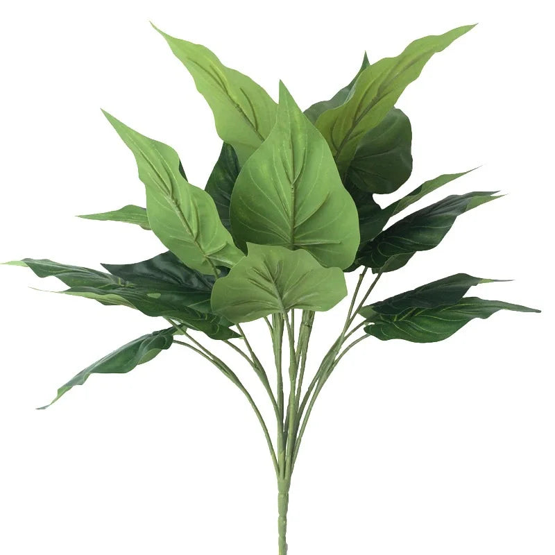 plantes artificielles vertes extérieures décoration jardin feuilles naturelles modernes tringle fixations textures variées