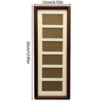 cadre photo multi photos marron foncé motif bois grainé transparent decoratif classique photos passe