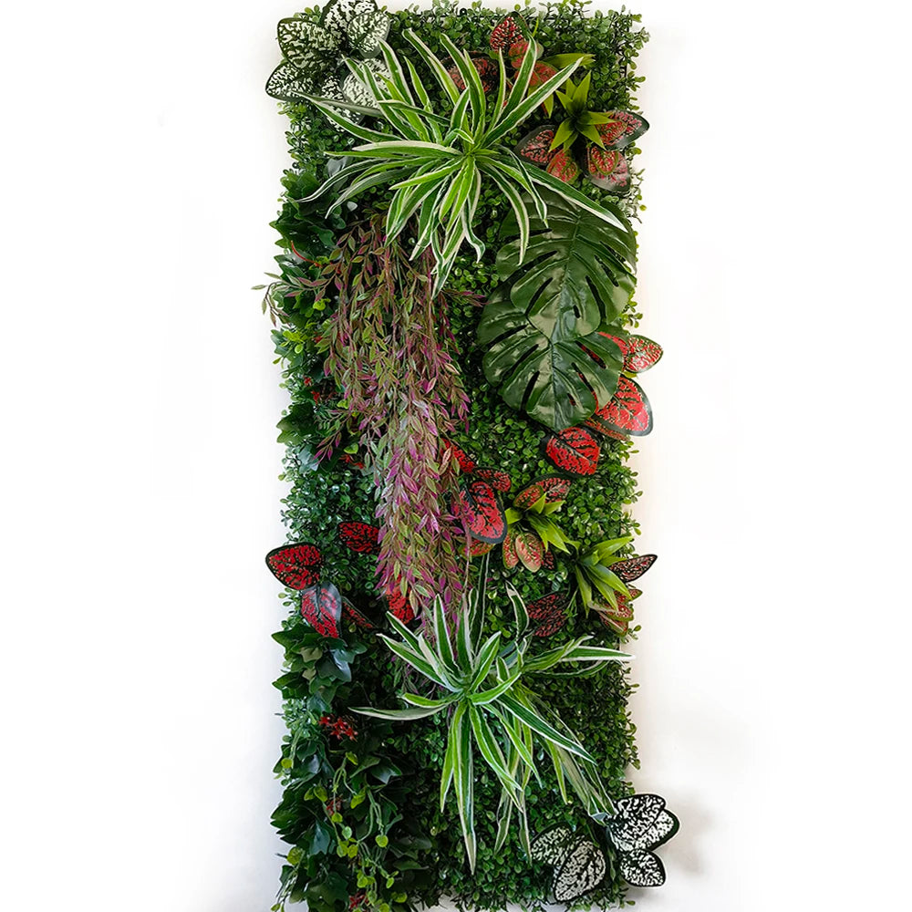 panneau mural pelouse artificielle plante décorative jardin intérieur extérieur décoration murale fleurs vertes artificielles