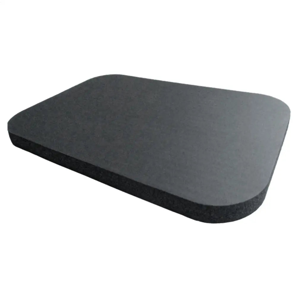 coussin genou yoga noir 15mm texture moderne antidérapant eva epais 29x19cm