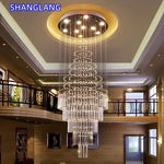 lustre moderne transparent suspendues acier inoxydable led salon grande taille facile certifications multiples