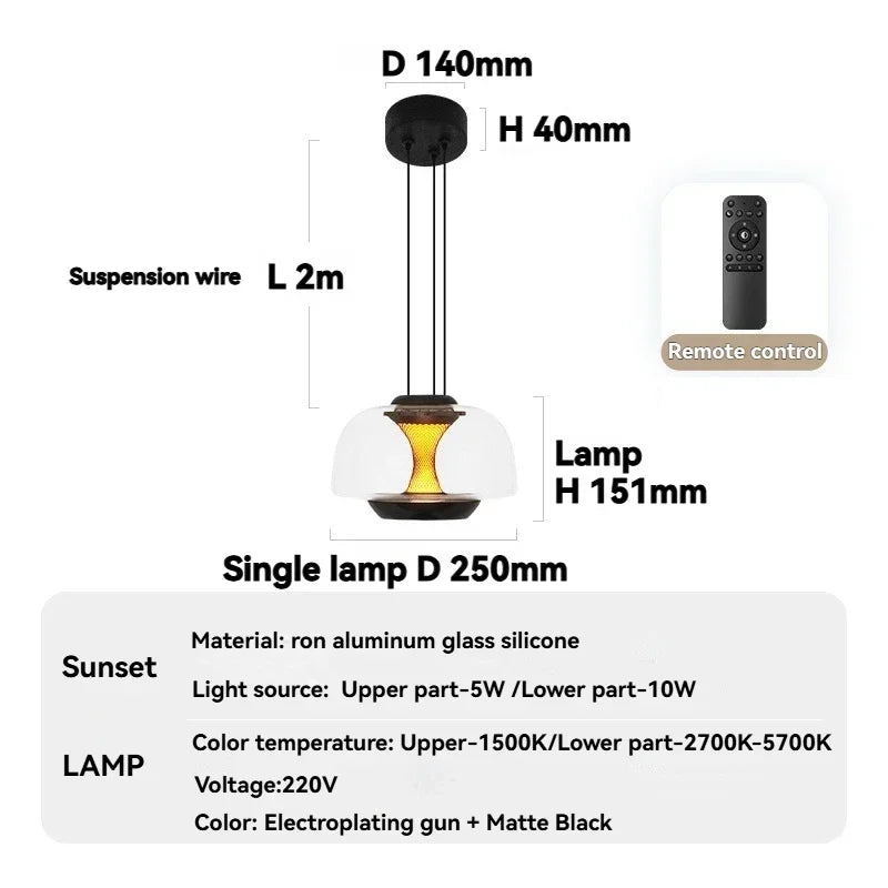 lampe suspendue moderne industrielle verre transparent noir doré maille dorée 2700k 5700k