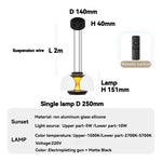 lampe suspendue moderne industrielle verre transparent noir doré maille dorée 2700k 5700k