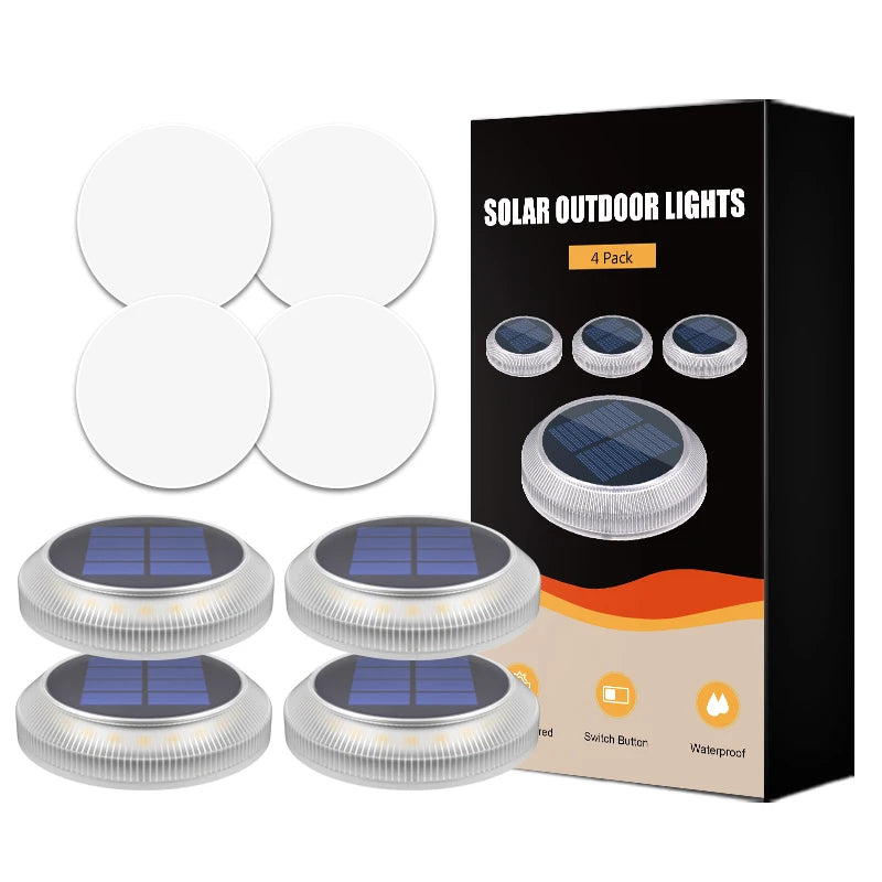 lumière solaire extérieure moderne blanc bleu adhésive ip68 led hexagonnelle