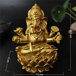 statue ganesha bronze détaillée motifs traditionnels bouddhiste artisanat décoration intérieure figure éléphant