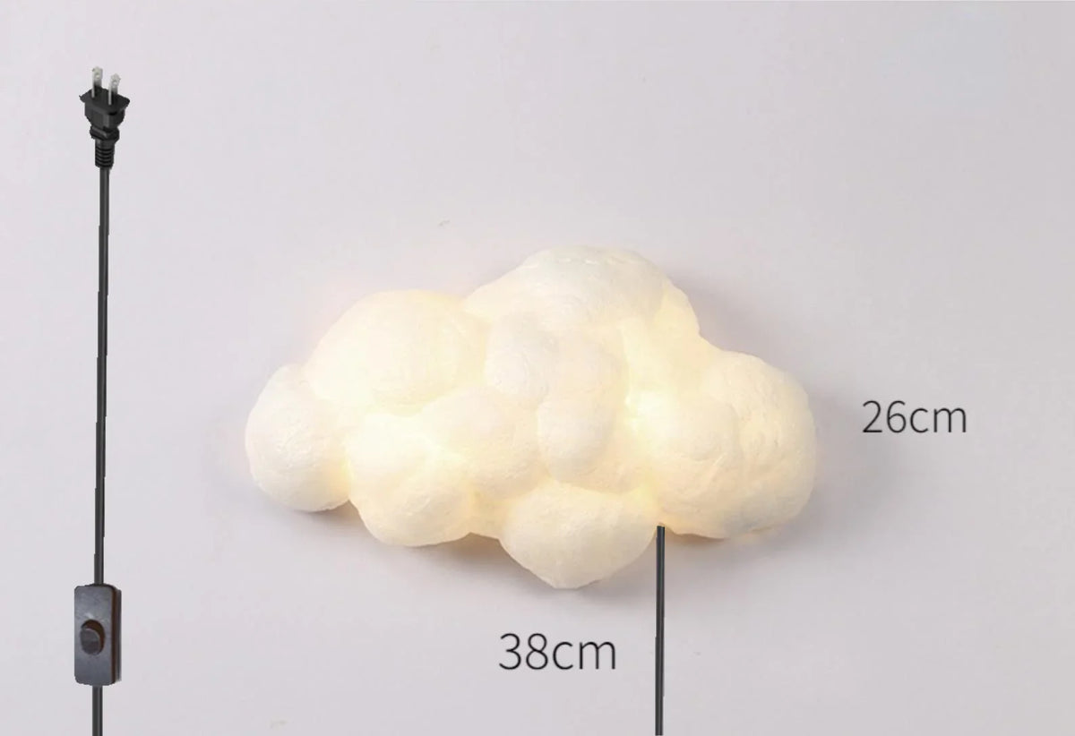 lampe nuage blanc moelleuse éclairage murale moderne enfilade enfant chambre led fixée mur