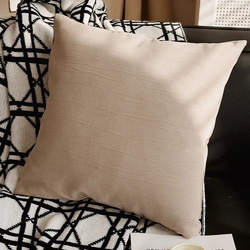 coussins décoratifs moderne fleur motif floral minimaliste polyester non toxique respectueux environnement beigeclair