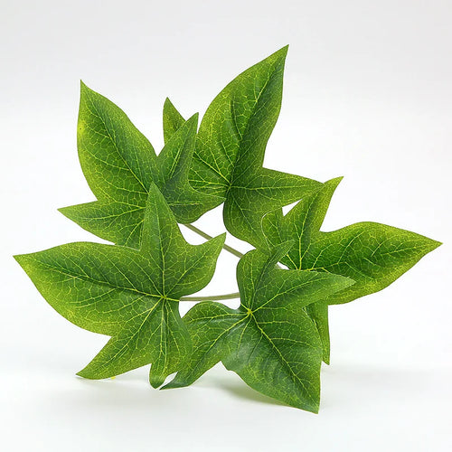 feuille artificielle décorative plante verte bégonia rouge jaune décoration intérieure mariage moderne