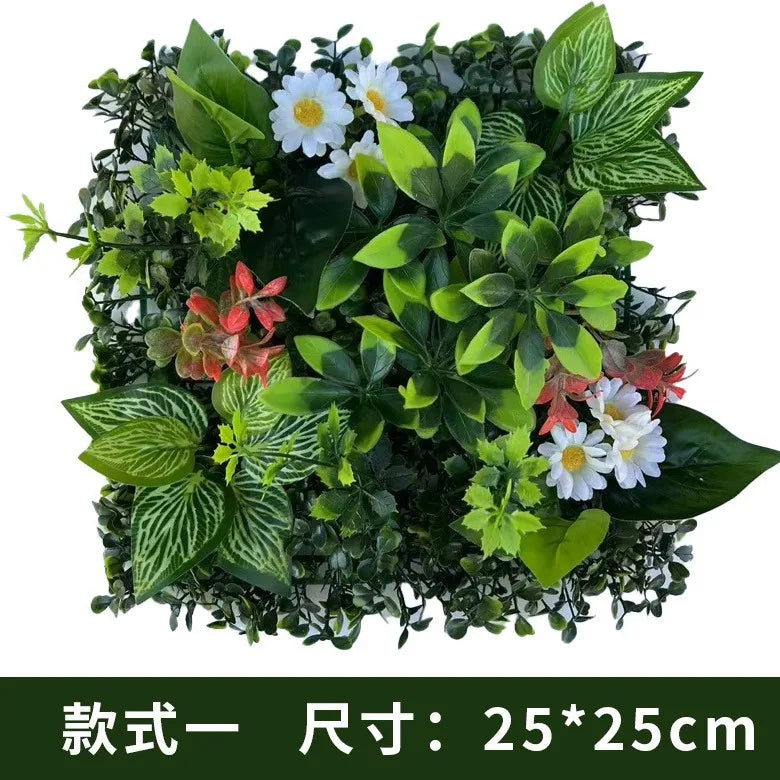 plantes artificielles vertes feuilles fleurs clips extérieures décoration jardin exposées