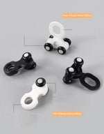 pulies rideau métal blanc noir moderne roulettes coton chanvre accessoire volet amovible