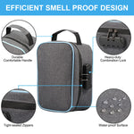 Sac rangement réutilisable toile nylon gris bleu clair moderne code sécurité poignée amovible voyage