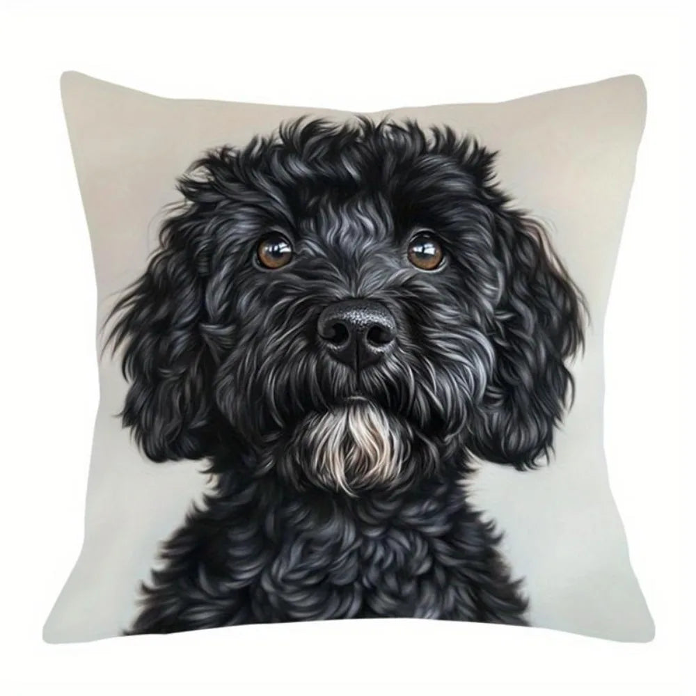 taies d'oreiller animaux imprimées tigres chats chiens orange noir blanc vert polyester peachskin 45x45cm