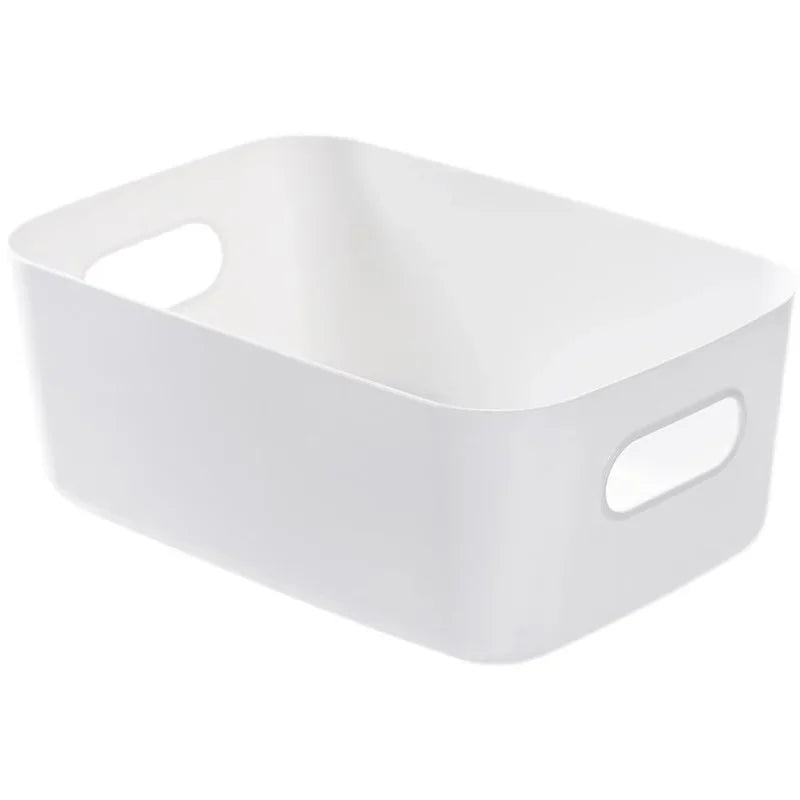 boîtes rangement blanc moderne minimaliste poignées matériau plastique opaques multifonctionnelles