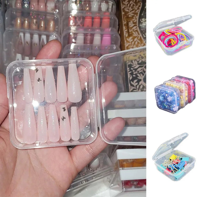 boîte rangement transparente 15 compartiments pratique réutilisable modulaire bijoux articles divers plastique respectueux environnement