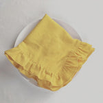 serviette table décorative volants jaune rose vert bleu beige blanc opaquemax
