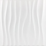 panneau mural moderne blanc triangles géométriques adhésif décoration intérieure relief PVC