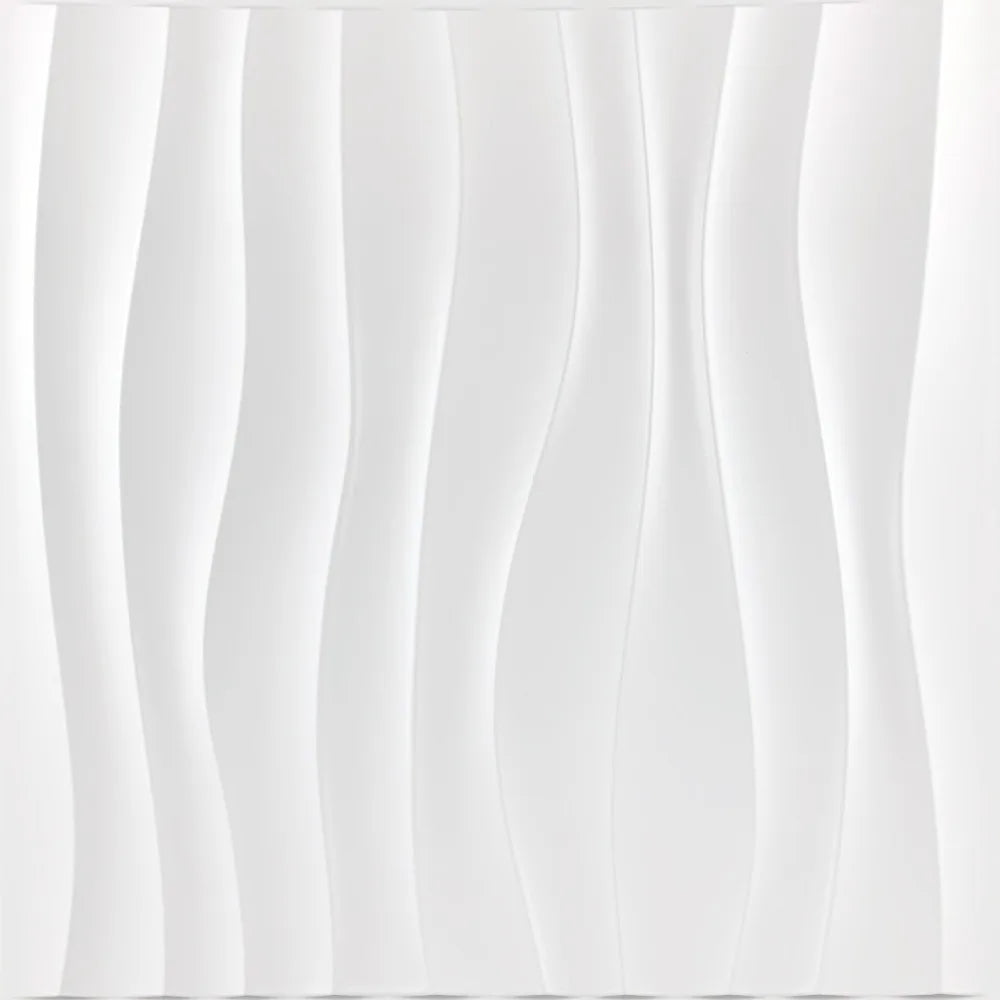 panneau mural moderne blanc triangles géométriques adhésif décoration intérieure relief PVC