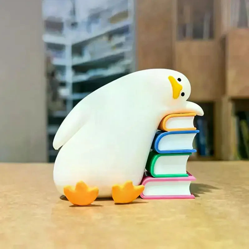 décoration oiseau canard blanc orange moderne adhésif chambre étudiant étagère