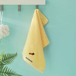 serviettes coton chien mignon violet jaune rose blanc bleu douces absorbantes moderne toilette