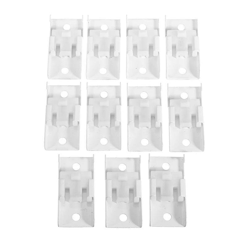 accessoires rail rideau blanc mat moderne vis fixation 10 pièces