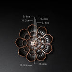 supports encens forme lotus or bronze floral texturé zen oriental décoration aromathérapie maison salon